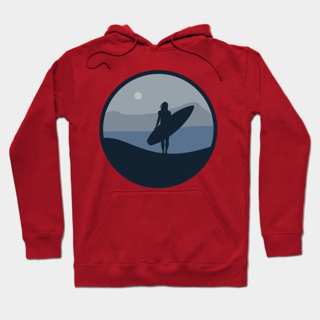 Surf Girl Silhouette Hoodie by Food in a Can